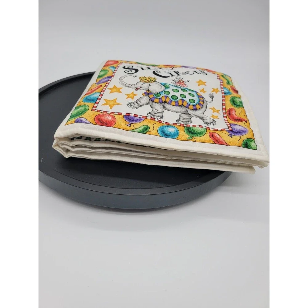 Silly Circus Cloth Handmade Fabric Book